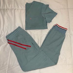 Mediclo Stone Blue Scrub Set